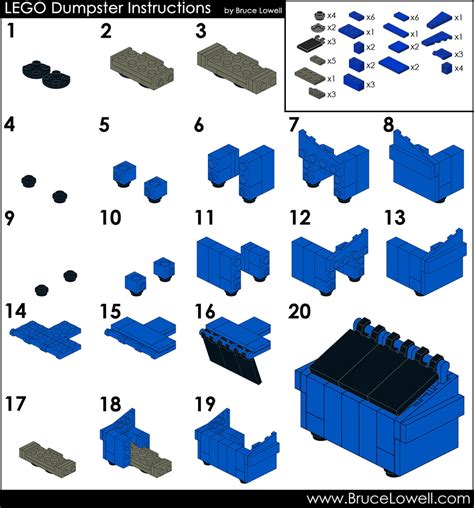 LEGO Dumpster Instructions | Instructions for this dumpster.… | Flickr