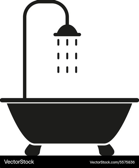 The shower icon bathroom symbol flat Royalty Free Vector