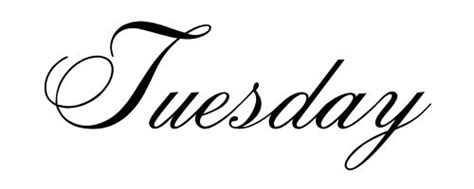 Tuesday in Cursive (Copy/paste or write it!)