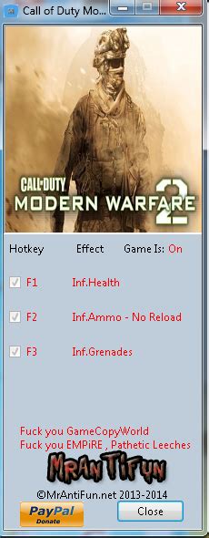 Call Of Duty Modern Warfare 3 Cheats Pc Trainer Download