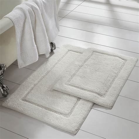 Modern Threads Non-Slip Bath Rug Set 100% Cotton, 17" x 24" & 21" x 34 ...