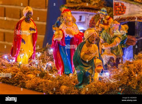 Three Wise Men in Christmas Nativity scene Stock Photo - Alamy