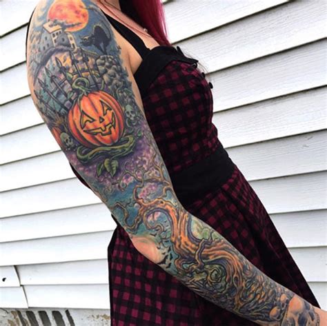 Discover 72+ halloween themed tattoo sleeve best - in.cdgdbentre