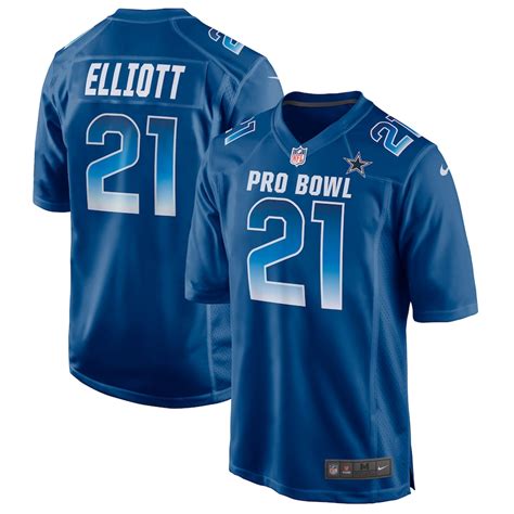 Nike Ezekiel Elliott NFC Royal 2019 Pro Bowl Game Jersey