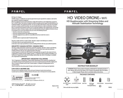 Propel Drone Instruction Manual - Picture Of Drone