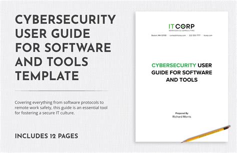 Cybersecurity User Guide for Software and Tools Template in Word, PDF ...