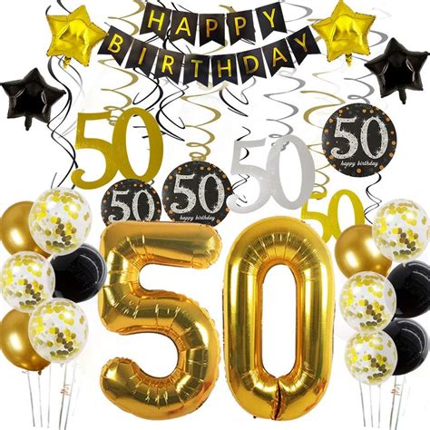 50th Birthday Decorations for Men Women 50th Birthday Party Decor 50 ...