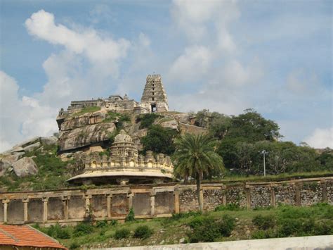 Melkote in Mysore district has hill, On the top of the hill is an ...