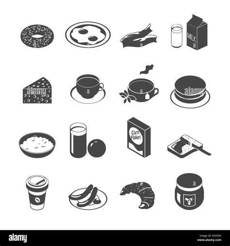 Breakfast Icon Set Stock Vector Image & Art - Alamy