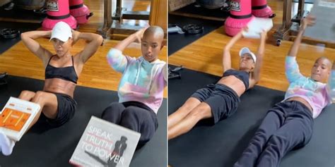 Jada Pinkett Smith and Willow Smith's Ab Workout | POPSUGAR Fitness