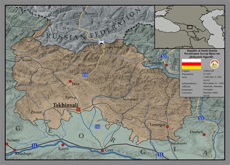 South Ossetia Map