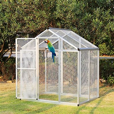 6’x4’ Walk In Aluminum Large Aviary Bird Cage Pet House Heavy Duty for ...