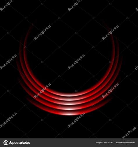 Glow Vector Red Curve Logo Black Background Stock Photo by ...