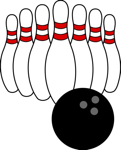 Bowling Ball and Pins - Free Clip Art | Bowling pins, Bowling, Free ...