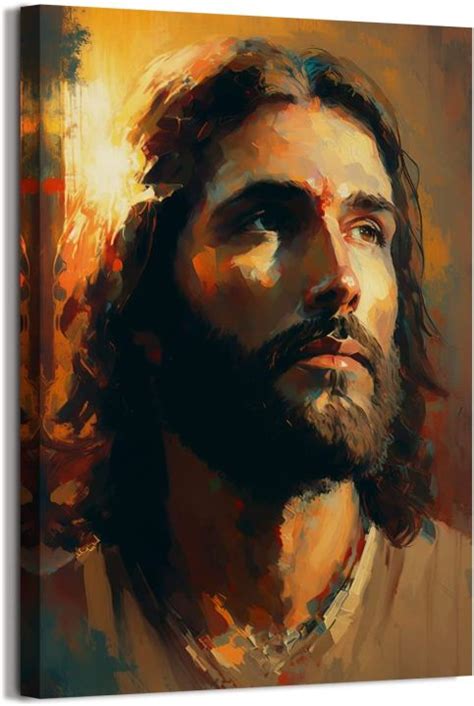 Jesus Christ Wall Art Christian Jesus Portrait Picture Canvas Abstract ...