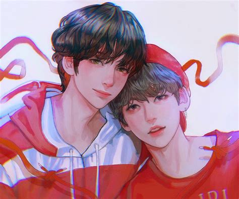 TXT SOOBIN & HUEININGKAI | © FANART | Txt, Fan art, Anime girl drawings