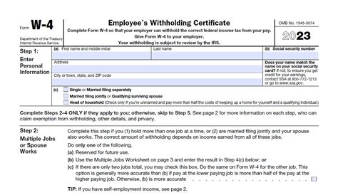 Mass W 4 Form 2023 - Printable Forms Free Online