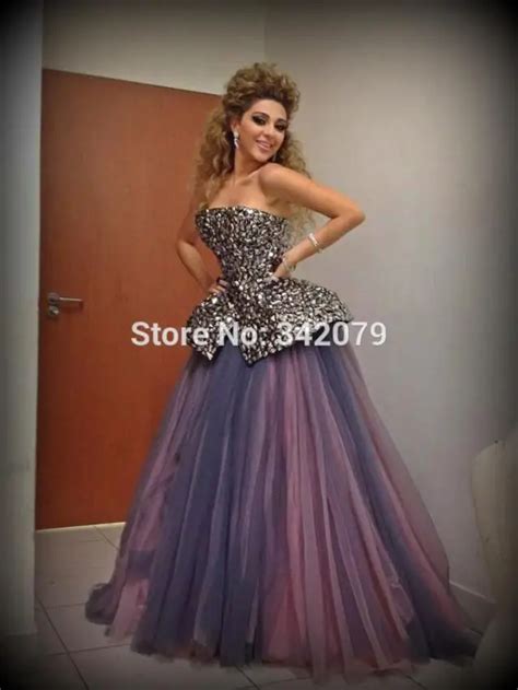 ph04535 myriam fares dresses Red Carpet Myriam Fares Hand Beaded ball ...