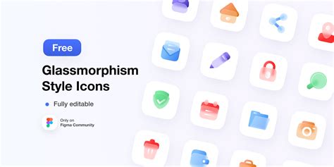 Glassmorphism Style Icons (Community) | Figma