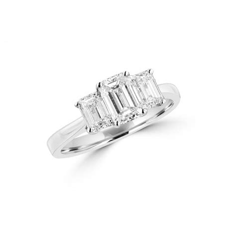 1.06ct Emerald Cut Diamond Three Stone Ring - Womens from Avanti of ...