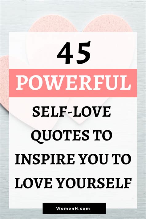 45 Powerful Self-Love Quotes to Remind You of Your Worth - WomenH.com