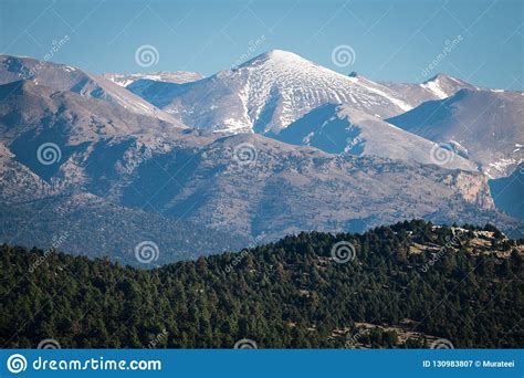 Taurus Mountains and Trees with Snow Stock Image - Image of forest ...