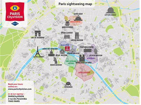 Paris Tourist Map: downloadable map – PARISCityVISION - PARISCityVISION