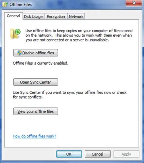 How To Use Offline Files In Windows 7