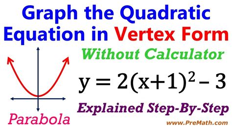 Use Vertex Form To Write The Equation Of Parabola Calculator - Tessshebaylo