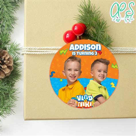 Vlad And Niki Circle Sticker Template Customizable DIY ...