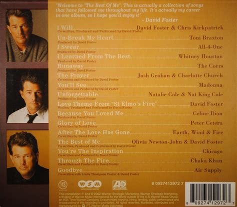 David Foster – The Best Of Me (CD+Boekje)