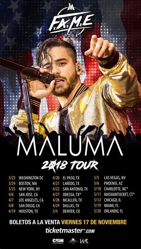 Concierto de Maluma en Orlando, Florida, Estados Unidos, 20 de mayo de 2018