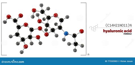 Hyaluronic Acid Chemical Formula, Molecule Structure, Medical ...