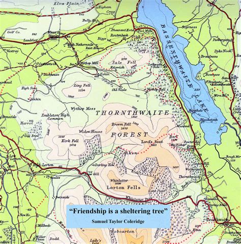 Lake District Map Card Of Bassenthwaite By A Northern Life ...