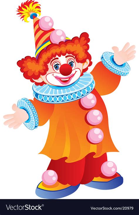 Celebratory clown Royalty Free Vector Image - VectorStock