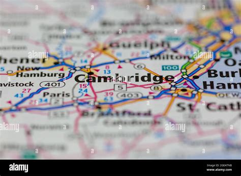 Cambridge ontario on a map hi-res stock photography and images - Alamy