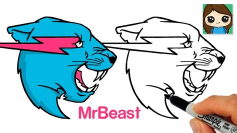 How to Draw MrBeast Logo Step by Step