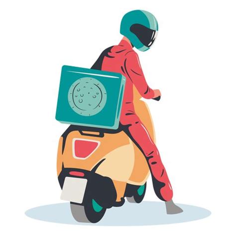 Pizza Delivery Scooter PNG & SVG Design For T-Shirts | Pizza delivery ...