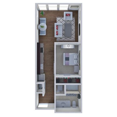 One Bedroom Apartment Floor Plans - Ovation 309