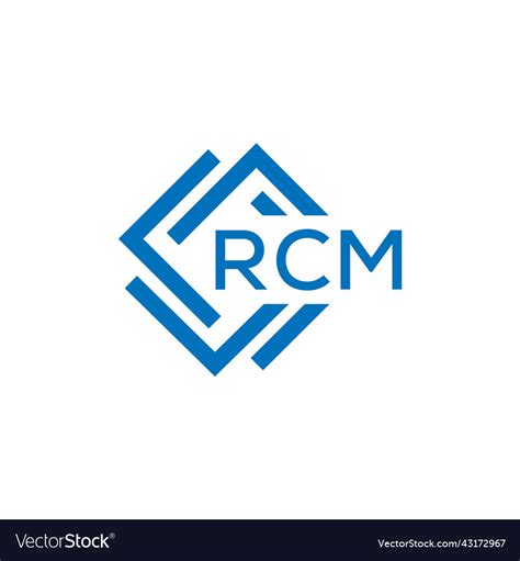 Rcm letter logo design on white background Vector Image