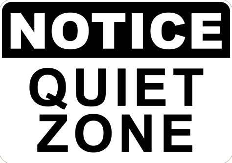 Quiet Zone Sign