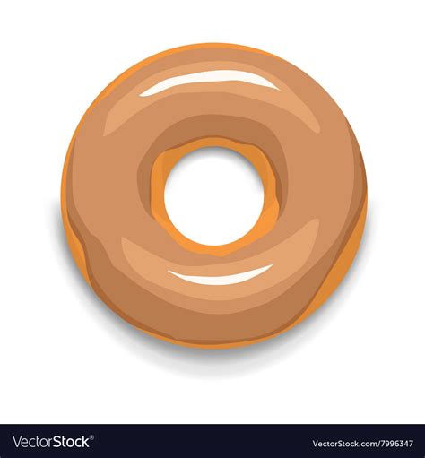 Glazed donut icon cartoon style Royalty Free Vector Image