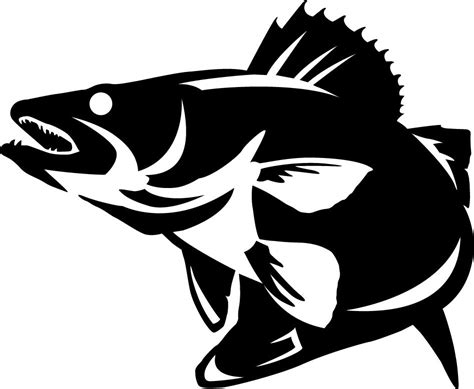 Walleye Striking Wall Decal | Fish silhouette, Silhouette stencil, Fish art