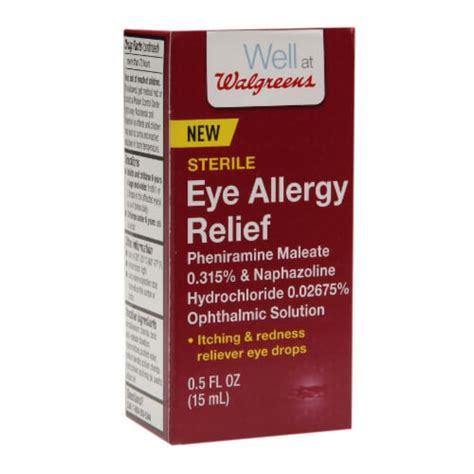 Walgreens Sterile Eye Allergy Relief Eye Drops, 0.5 fl oz - Kroger