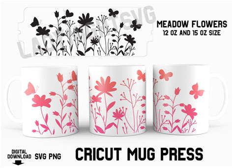 Cricut Mug Press Svg Design for Infusible Ink Sheet Meadow - Etsy UK