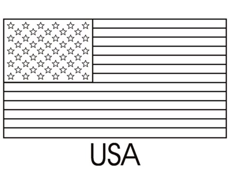 Flag of the United States of America coloring page | Free Printable ...