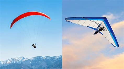 Paraglider vs hang glider - serretour