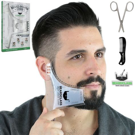 Buy Beardclass Beard Shaping Tool - 8 in 1 Comb Multi-liner Beard ...