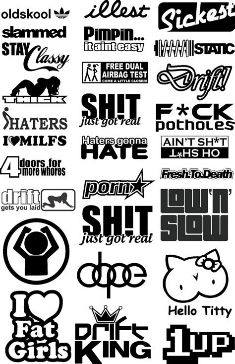 Jdm Stickers, Funny Bumper Stickers, Graffiti Lettering, Lettering ...