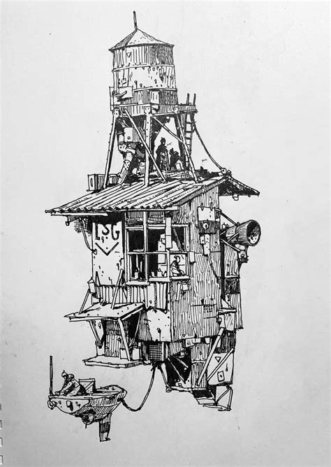 Inktober Vibes By Ian McQue | Ink illustrations, Architecture drawing ...